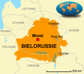 Carte de la Biélorussie