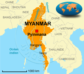 carte de myanmar