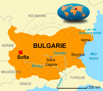 Carte de la Bulgarie