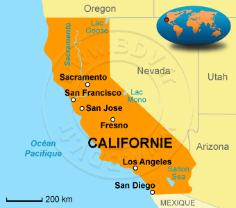 carte de la californie