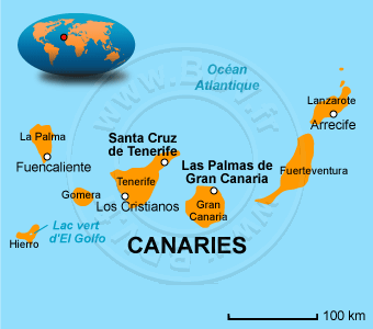 Carte des Canaries