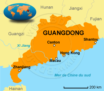 Carte du Guangdong
