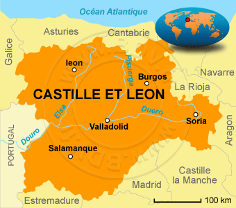 Carte de la Castille-et-León
