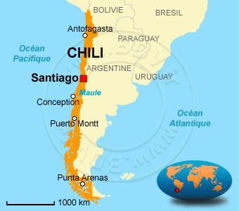 Carte du Chili