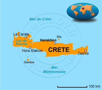 Carte de la Crète