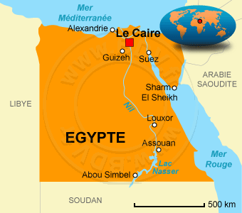 Carte de l'Égypte