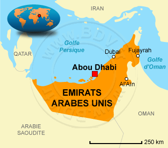 Carte d' Émirats Arabes Unis