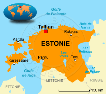 Carte de l'Estonie