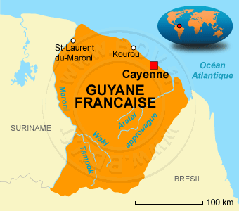 cayenne carte de guyane