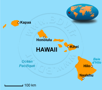 ou se trouve hawaii sur la carte