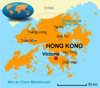 Carte de Hong Kong