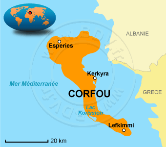 Carte de Corfou