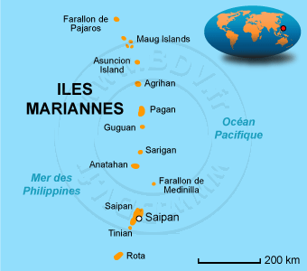 Carte des Îles Mariannes