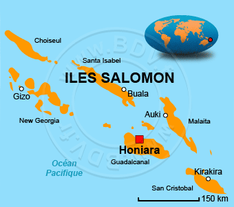 iles salomon carte du monde