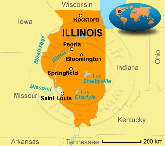 Carte de l'Illinois