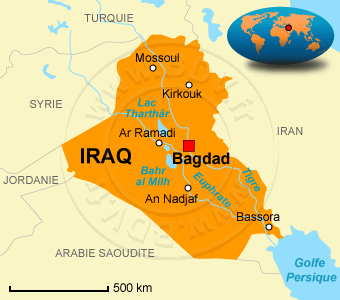 Carte de l'Irak