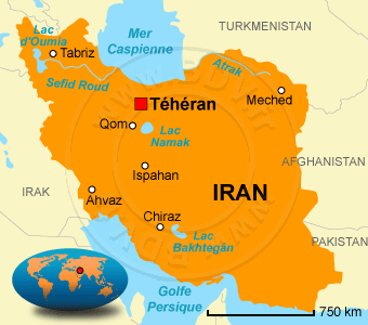 Carte de l'Iran