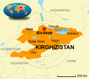 Carte du Kirghizistan