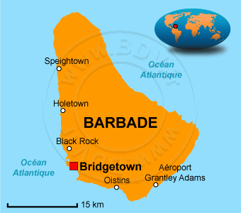 Carte de la Barbade