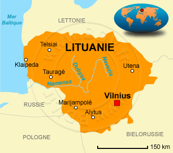 Carte de la Lituanie