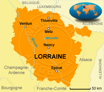 Carte de la Lorraine