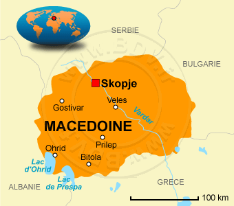 Carte de la Macédoine