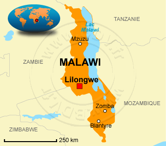 Carte du Malawi