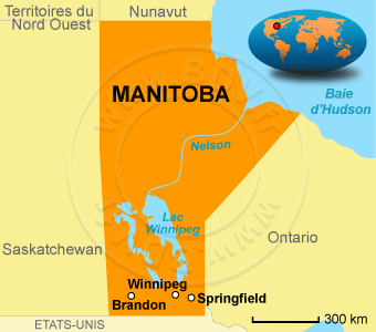 Carte du Manitoba