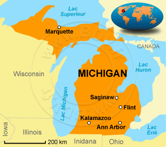 Carte du Michigan