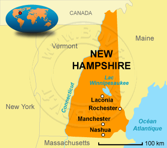 Carte du New Hampshire