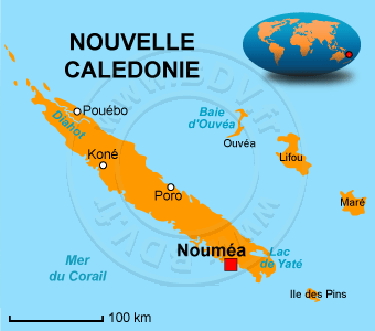 Carte de la Nouvelle-Calédonie