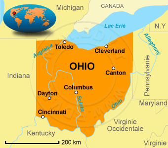 Carte de l'Ohio