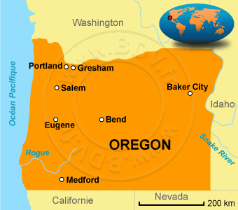 Carte de l'Oregon