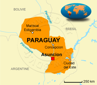 Carte du Paraguay