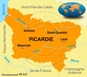 Carte de la Picardie