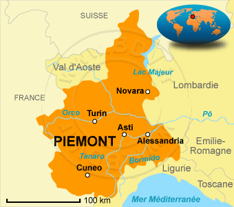 Carte du Piemont