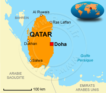 Carte du Qatar