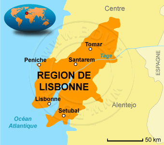Carte de la Region Lisbonne