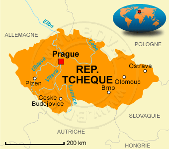 Carte de la République Tchèque