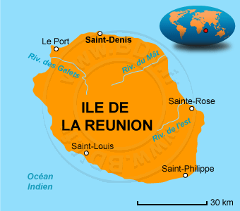 Carte de la Réunion