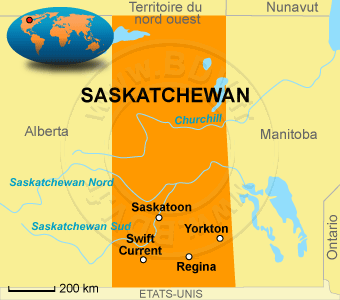 Carte du Saskatchewan