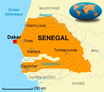 Carte du Sénégal