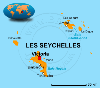 Carte des Seychelles