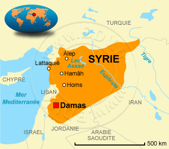 Carte de la Syrie