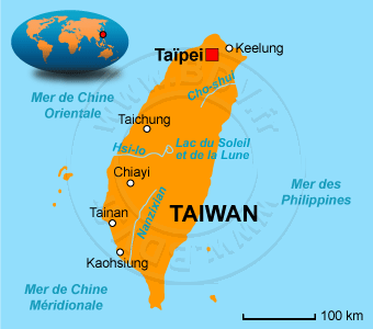 Carte de Taiwan