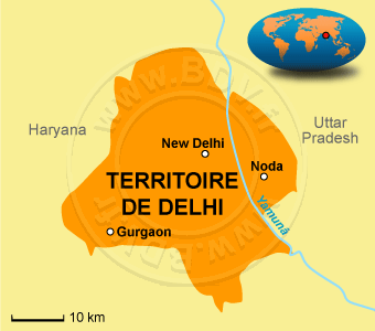 Carte du Territoire de Delhi
