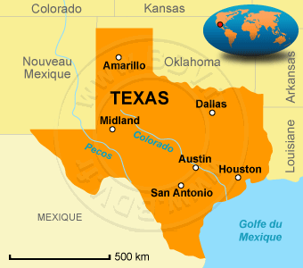 Carte du Texas