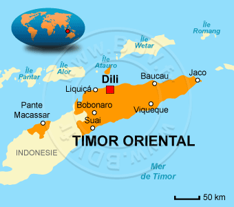 Carte du Timor Oriental