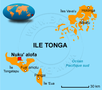 Carte des Tonga