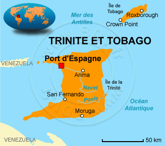 Carte de Trinité-et-Tobago